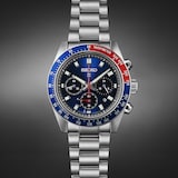 Seiko Prospex Speedtimer Go Large Solar Chronograph 41.5mm Mens Watch Blue