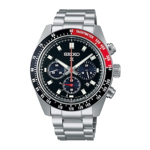 SEIKO PROSPEX Speedtimer ‘Go Large’ Solar Chronograph 41.5mm Mens Watch Black
