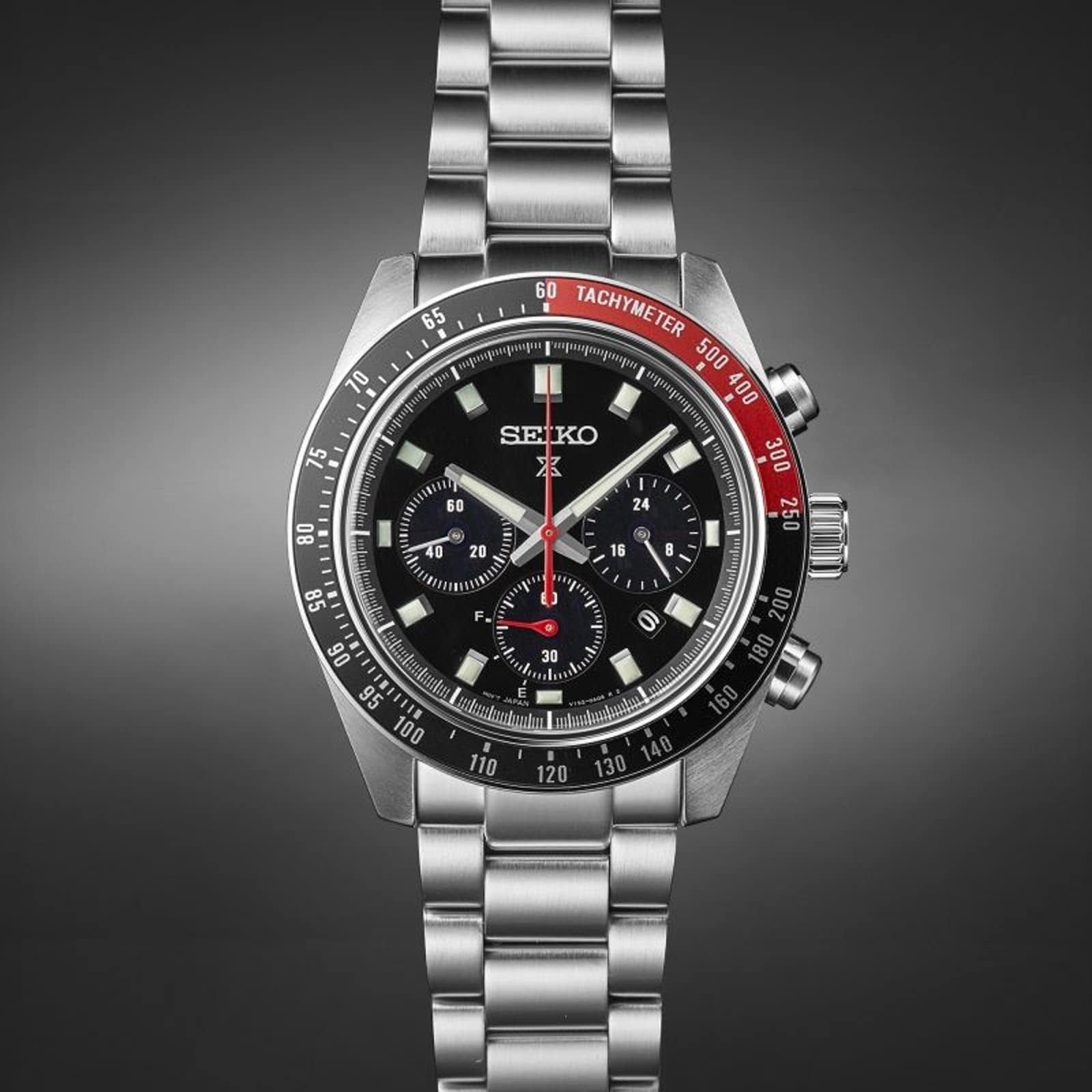 SEIKO PROSPEX Speedtimer ‘Go Large’ Solar Chronograph 41.5mm Mens Watch Black