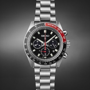 SEIKO PROSPEX Speedtimer ‘Go Large’ Solar Chronograph 41.5mm Mens Watch Black