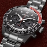 SEIKO PROSPEX Speedtimer ‘Go Large’ Solar Chronograph 41.5mm Mens Watch Black