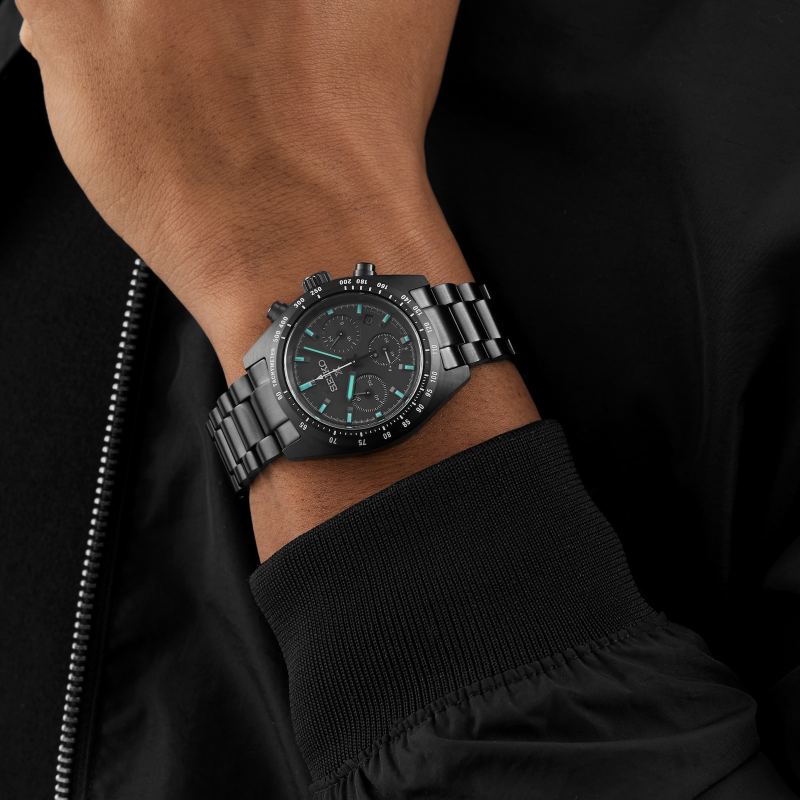 Seiko Prospex Black Series 'Night Speedtimer' Solar Chronograph 39mm ...