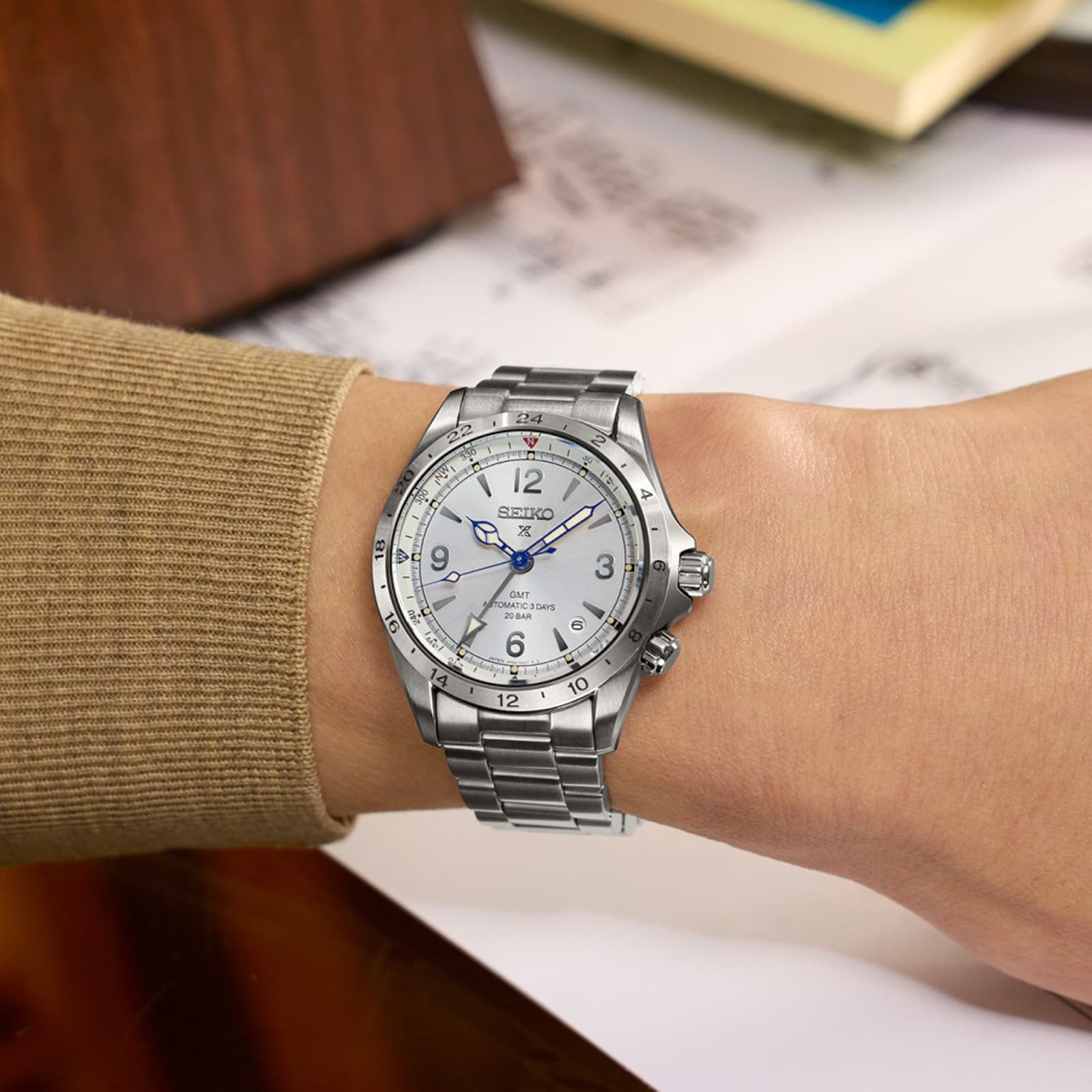 Seiko Prospex Alpinist 39.5mm Mens Watch Silver