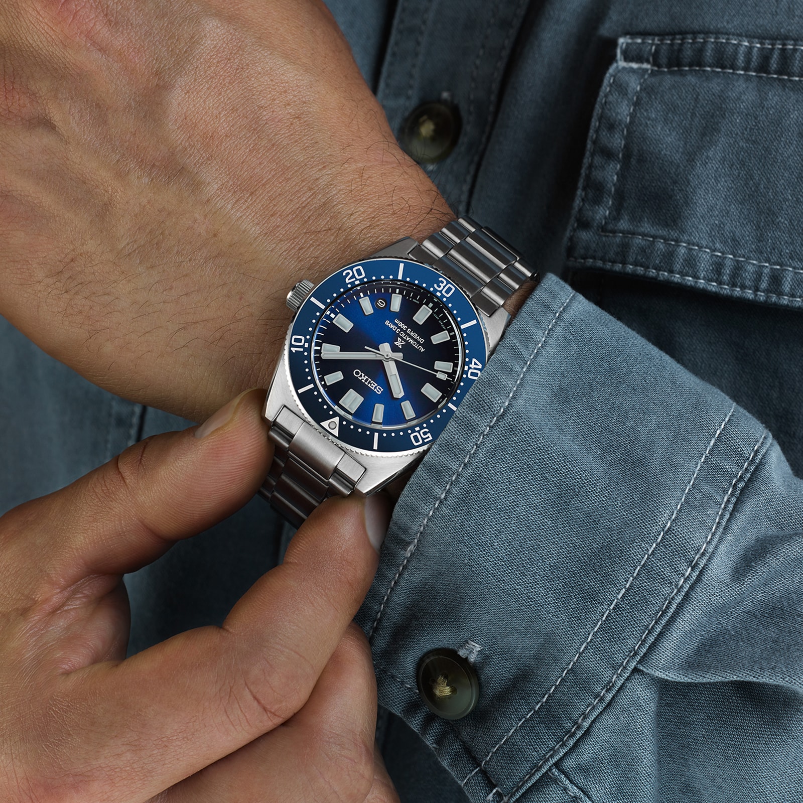 Seiko Prospex Prospex 1965 Revival Diver's 3-day 300m in Scuba Blue