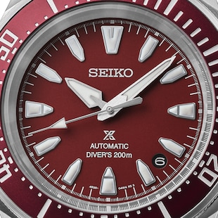 Seiko Prospex 4R Red 'Shog-urai' Diver 41.7mm Mens Watch