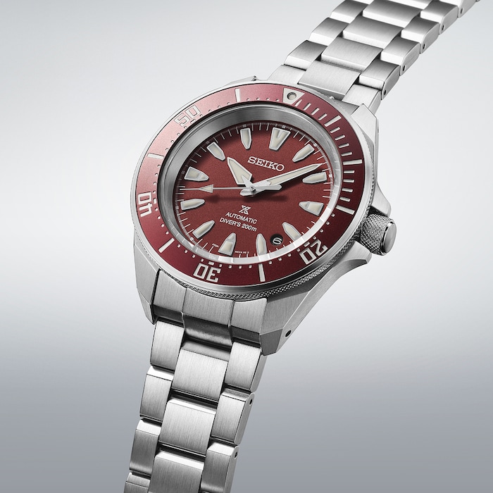 Seiko Prospex 4R Red 'Shog-urai' Diver 41.7mm Mens Watch