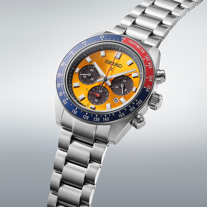 Seiko Prospex Prospex Speedtimer 'Pogue' Solar Chronograph 1969 Re-interpretation 41.5mm Mens Watch Yellow