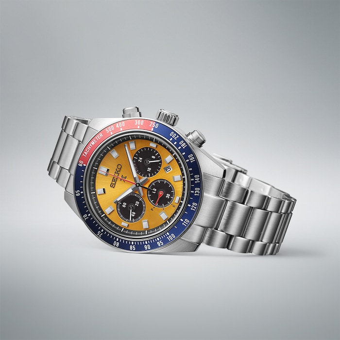 Seiko Prospex Prospex Speedtimer 'Pogue' Solar Chronograph 1969 Re-interpretation 41.5mm Mens Watch Yellow