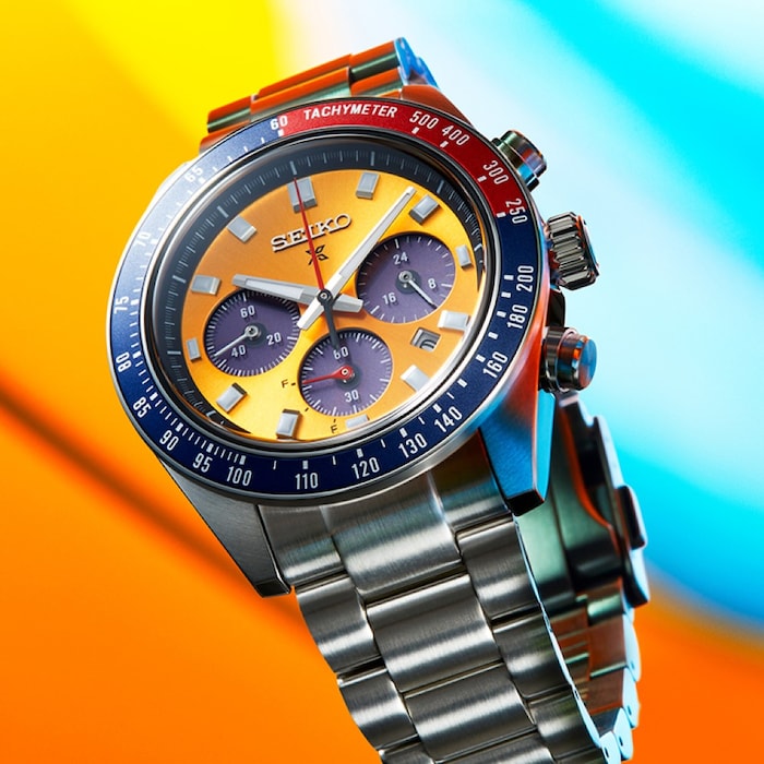 Seiko Prospex Prospex Speedtimer 'Pogue' Solar Chronograph 1969 Re-interpretation 41.5mm Mens Watch Yellow