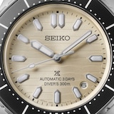 Seiko Prospex Diver's 41mm Bracelet Mens Watch Polygonal in Pearl-White Dial