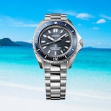 Seiko Prospex Diver's 41mm Bracelet Watch Polygonal in Coastline Cobalt Blue