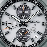 Seiko Prospex GPS Solar Chronograph Speedtimer 42mm Mens Bracelet Watch White Silver Dial