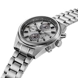 Seiko Prospex GPS Solar Chronograph Speedtimer 42mm Mens Bracelet Watch White Silver Dial