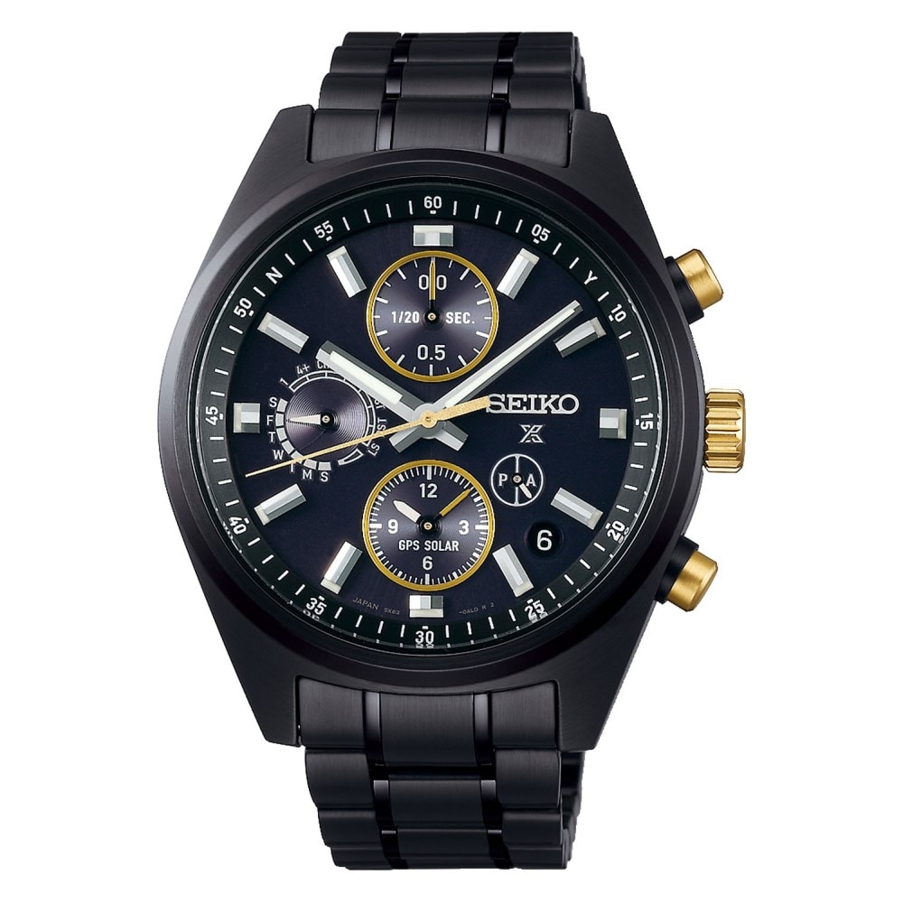 Seiko Prospex GPS Solar Chronograph Speedtimer 42mm Limited Edition 100th Anniversary of Seiko in Black