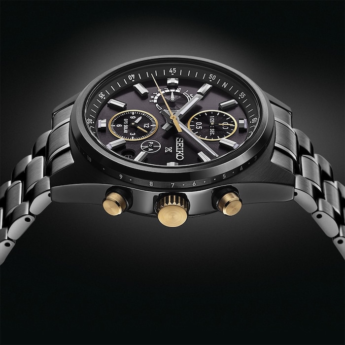 Seiko Prospex GPS Solar Chronograph Speedtimer 42mm Limited Edition 100th Anniversary of Seiko in Black