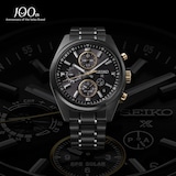 Seiko Prospex GPS Solar Chronograph Speedtimer 42mm Limited Edition 100th Anniversary of Seiko in Black