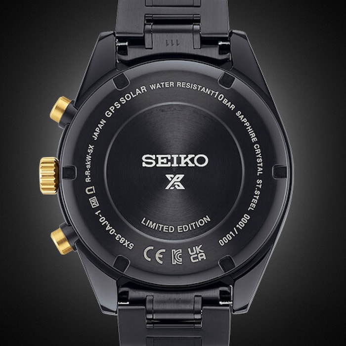 Seiko Prospex GPS Solar Chronograph Speedtimer 42mm Limited Edition 100th Anniversary of Seiko in Black