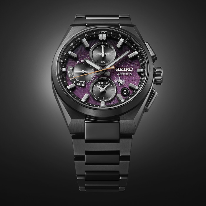 Seiko Prospex Astron GPS Solar 5X Dual Time Chronograph 'Yozakura' - Cherry Blossom by Night - Limited Edition Mens Watch