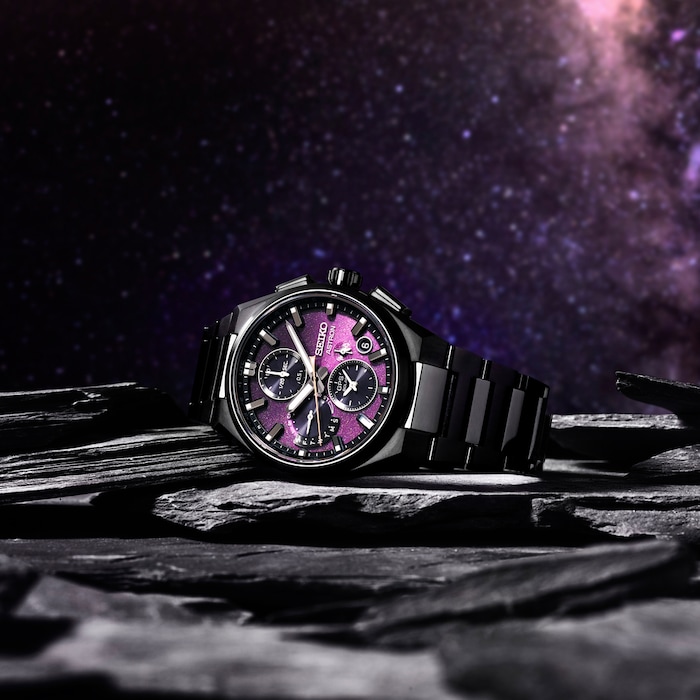 Seiko Prospex Astron GPS Solar 5X Dual Time Chronograph 'Yozakura' - Cherry Blossom by Night - Limited Edition Mens Watch