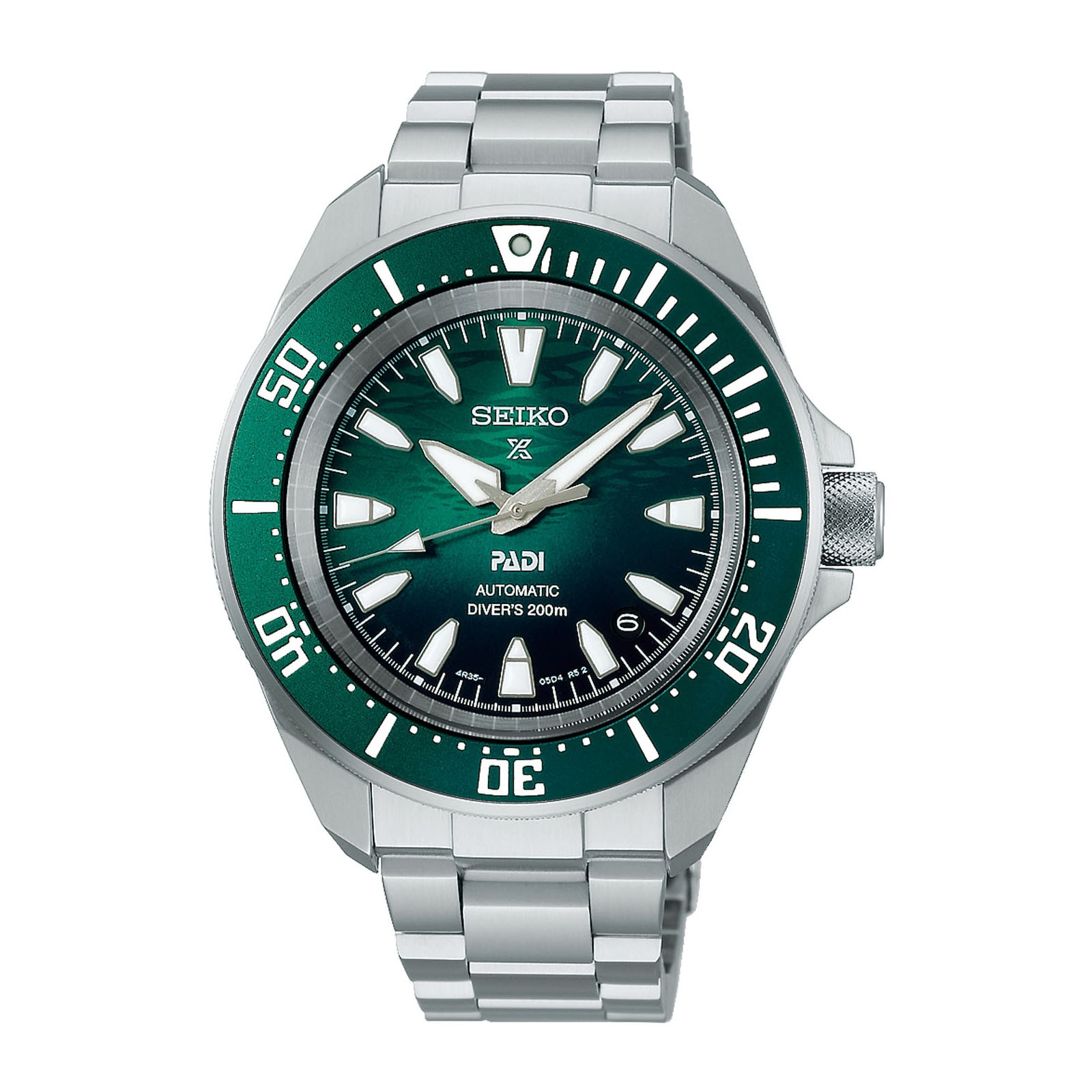 Seiko Prospex Prospex PADI 60th Anniversary 4R Compact Mechanical Diver's 41.7mm Mens Watch Underwater Green
