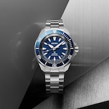 Seiko Prospex Prospex 4R Compact Mechanical Diver's 41.7mm Mens Watch Cobalt Blue