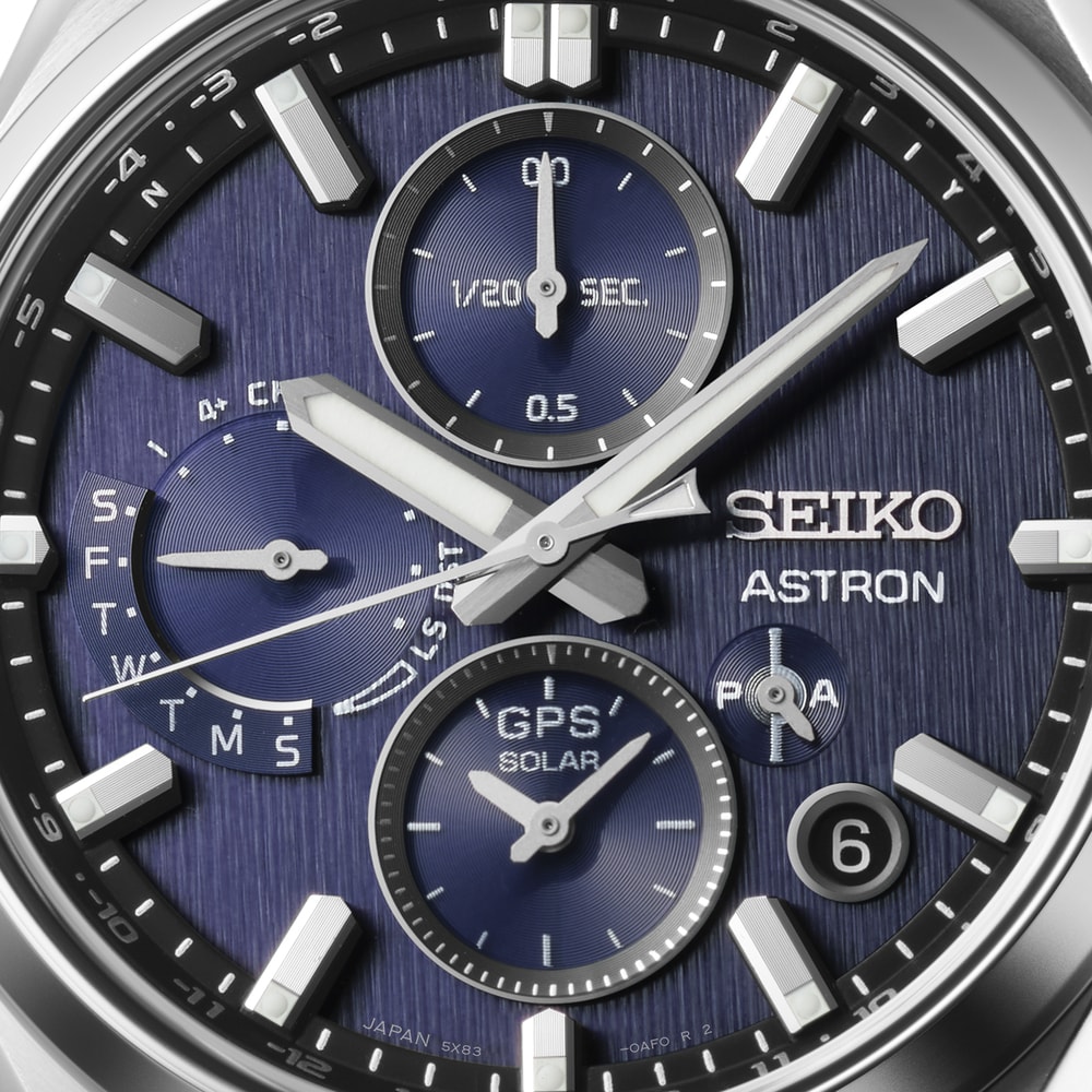 Seiko Prospex Astron GPS Solar 5X83 Dual-Time Chronograph 42mm Mens Watch Blue Seiko Prospex Astron GPS Solar 5X83 Dual-Time Chronograph 42mm Mens Watch Blue