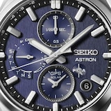 Seiko Prospex Astron GPS Solar 5X83 Dual-Time Chronograph 42mm Mens Watch Blue