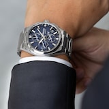 Seiko Prospex Astron GPS Solar 5X83 Dual-Time Chronograph 42mm Mens Watch Blue