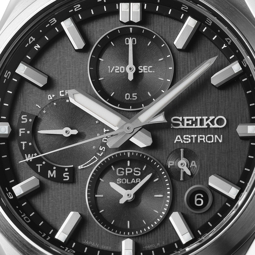 Seiko Prospex Astron GPS Solar 5X83 Dual-Time Chronograph 42mm Mens Watch Grey
