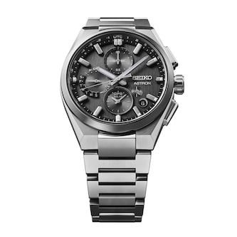 Seiko Prospex Astron GPS Solar 5X83 Dual-Time Chronograph 42mm Mens Watch Grey