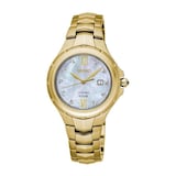 Seiko Coutura Ladies’ Diamond Set Mother of Pearl Dial Gold Tone Bracelet Watch