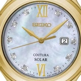 Seiko Coutura Ladies’ Diamond Set Mother of Pearl Dial Gold Tone Bracelet Watch