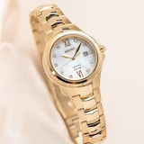 Seiko Coutura Ladies’ Diamond Set Mother of Pearl Dial Gold Tone Bracelet Watch