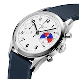 Gallet Classics B09 Tribute to Yachting Big Eye 38mm Unisex Watch White Dial Rubber
