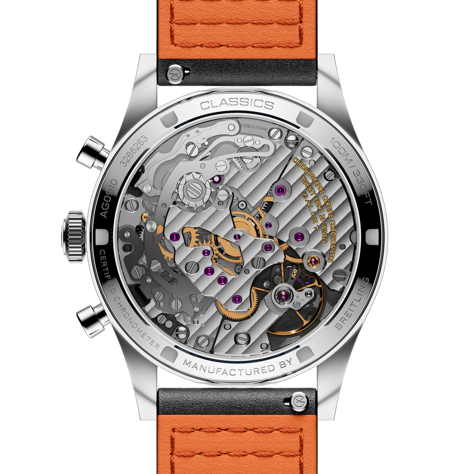 Gallet Classics B09 Tribute to Silverlight 38mm Unisex Watch Silver Dial Leather