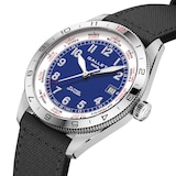 Gallet Flying Officer Chronograph Automatic 40mm Unisex Watch Blue Dial Fabric