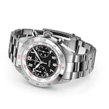 Gallet Flying Officer Chronograph Automatic 40mm Unisex Watch Black Dial