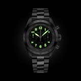 Gallet Flying Officer Chronograph Automatic 40mm Unisex Watch Black Dial
