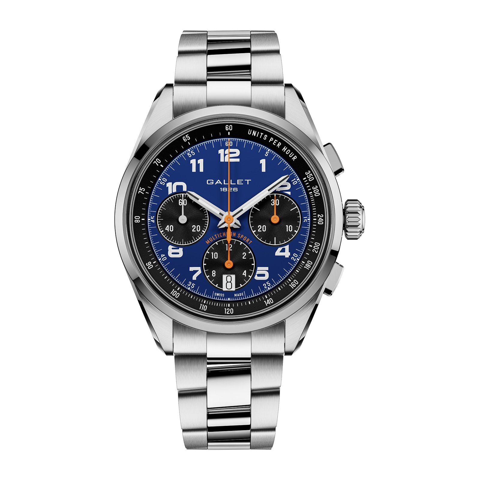 Gallet Multichron Sport Chronograph Automatic 41mm Unisex Watch Blue Dial