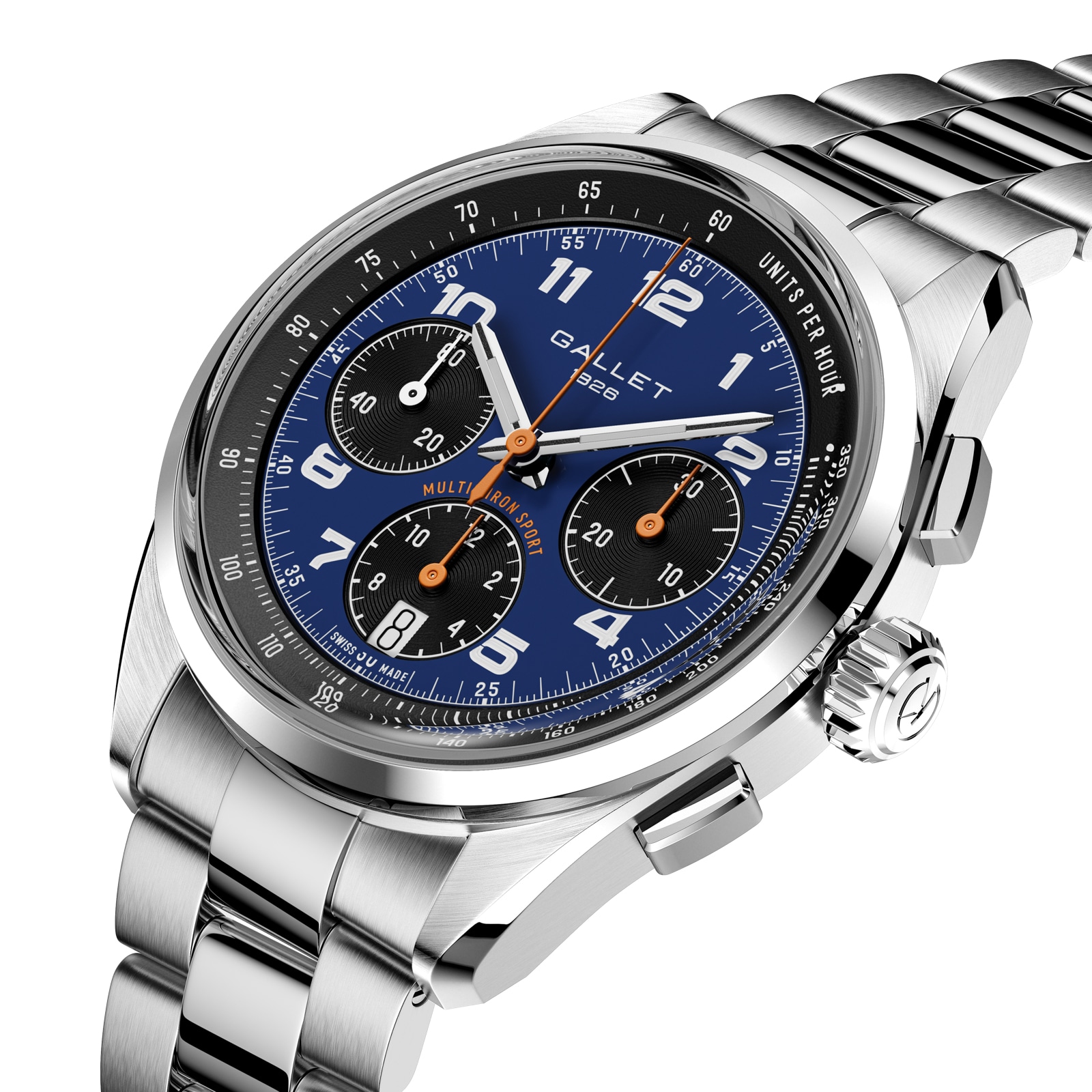 Gallet Multichron Sport Chronograph Automatic 41mm Unisex Watch Blue Dial
