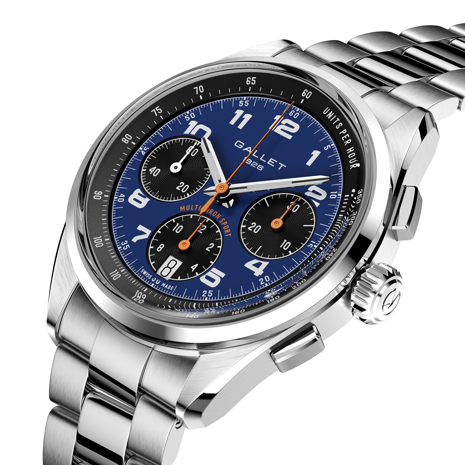 Gallet Multichron Sport Chronograph Automatic 41mm Unisex Watch Blue Dial