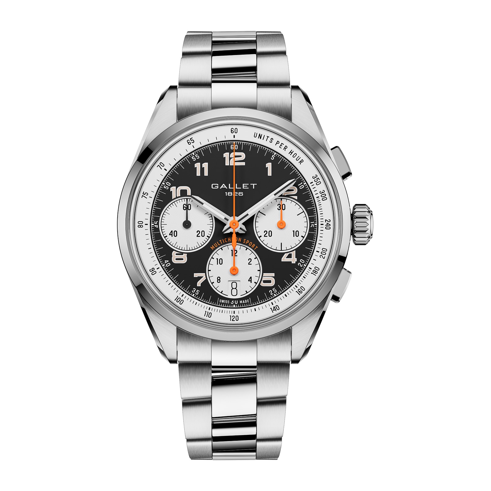 Gallet Multichron Sport Chronograph Automatic 41mm Unisex Watch Black Dial