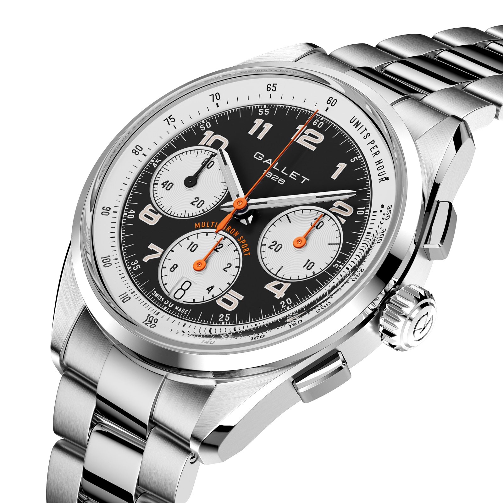 Gallet Multichron Sport Chronograph Automatic 41mm Unisex Watch Black Dial