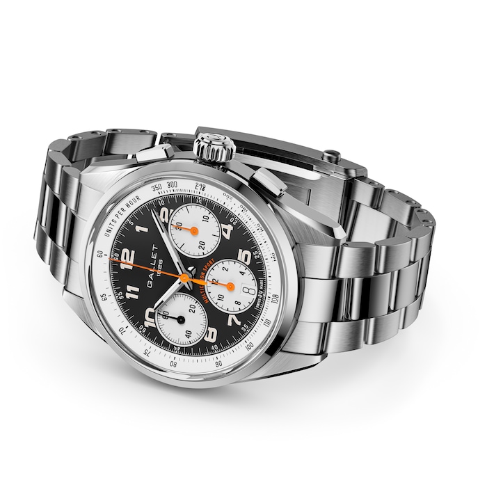 Gallet Multichron Sport Chronograph Automatic 41mm Unisex Watch Black Dial