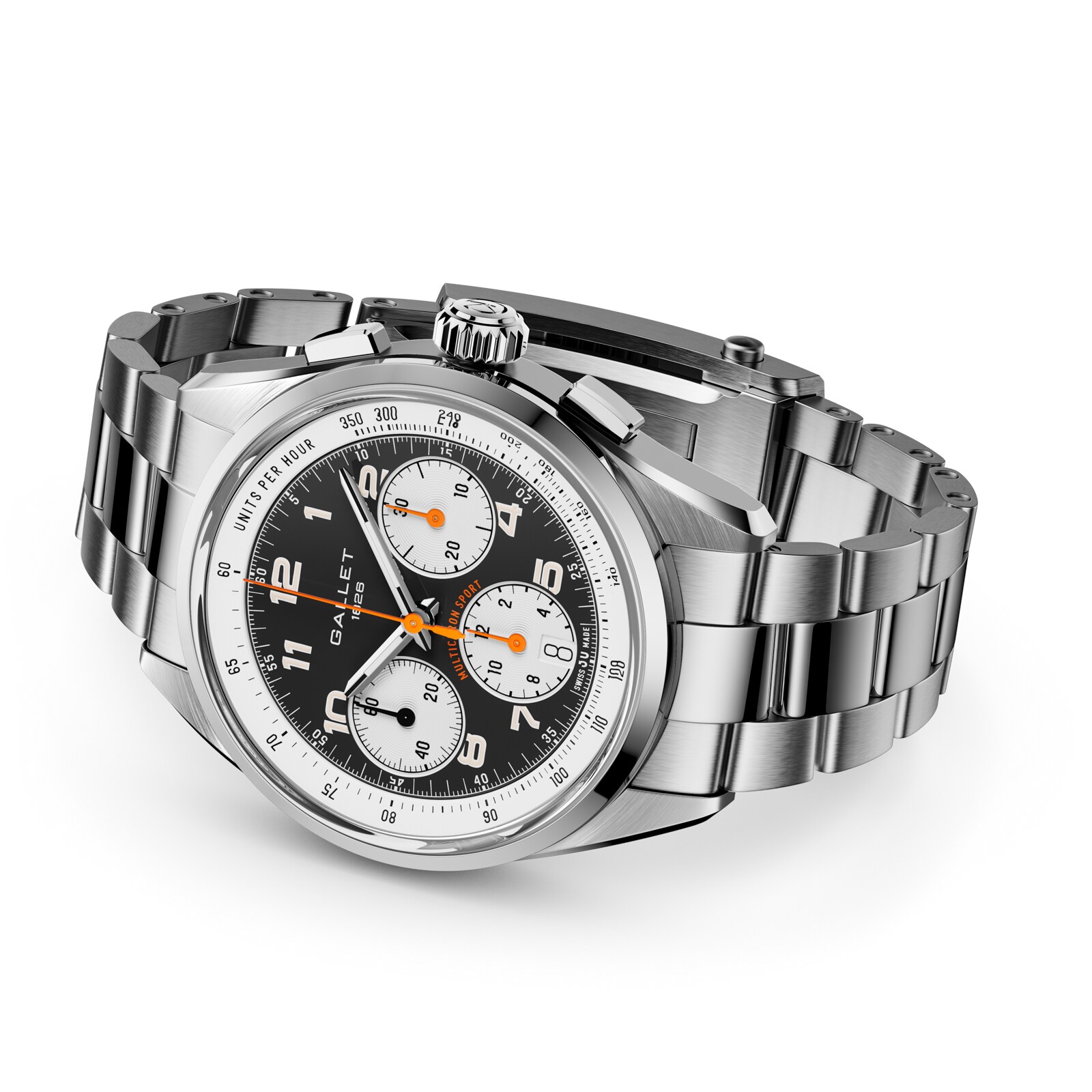 Gallet Multichron Sport Chronograph Automatic 41mm Unisex Watch Black Dial