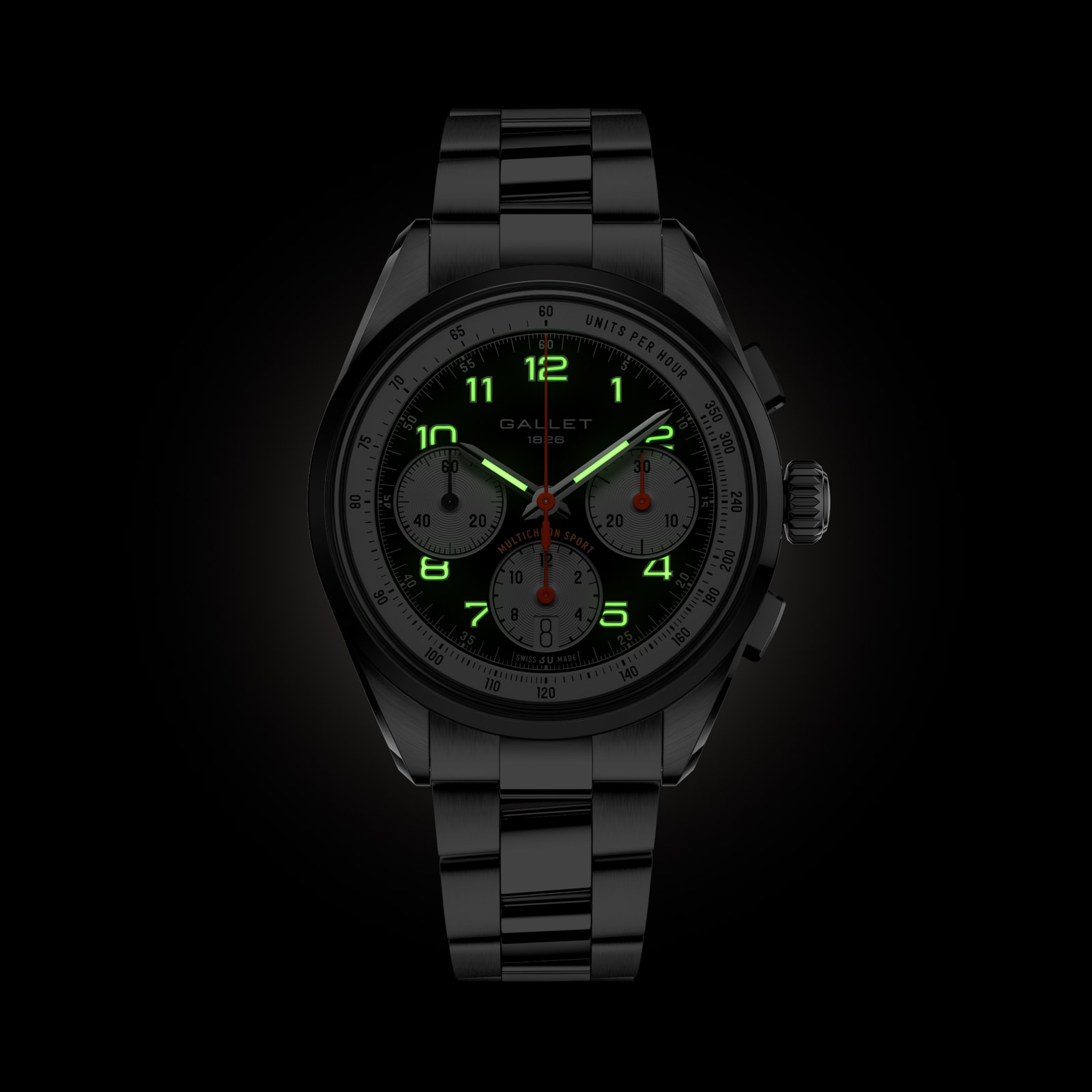 Gallet Multichron Sport Chronograph Automatic 41mm Unisex Watch Black Dial Gallet Multichron Sport Chronograph Automatic 41mm Unisex Watch Black Dial