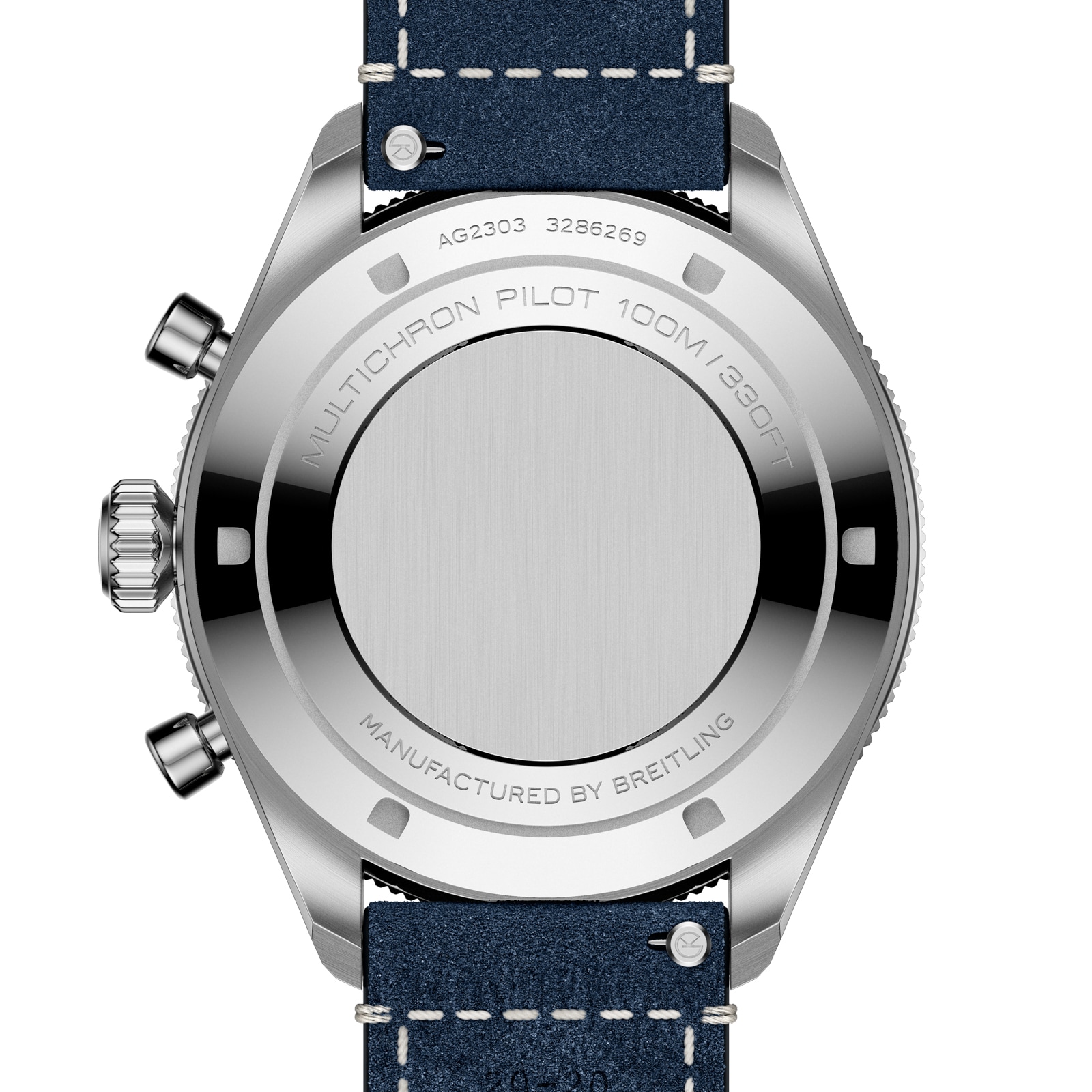 Gallet Multichron Pilot Chronograph Automatic 42mm Unisex Watch Blue Dial Fabric