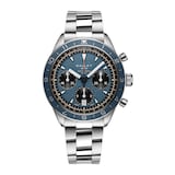 Gallet Multichron Pilot Chronograph Automatic 42mm Unisex Watch Blue Dial