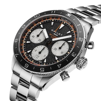 Gallet Multichron Pilot Chronograph Automatic 42mm Unisex Watch Black Dial Gallet Multichron Pilot Chronograph Automatic 42mm Unisex Watch Black Dial