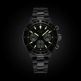 Gallet Multichron Pilot Chronograph Automatic 42mm Unisex Watch Black Dial